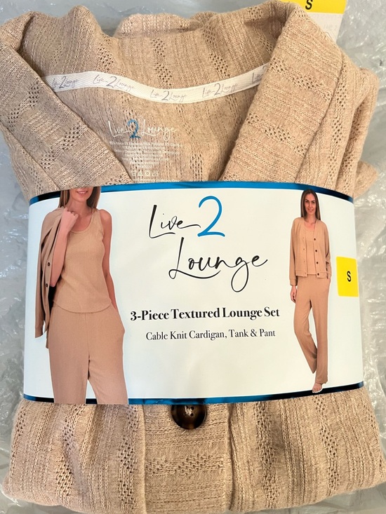 Live 2 Lounge Other - Live 2 Lounge Women's 3-Piece Textured Lounge Set - Beige